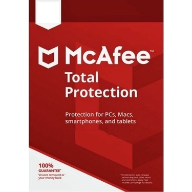 McAfee Total Protection 5 Cihaz 1 Yıl
