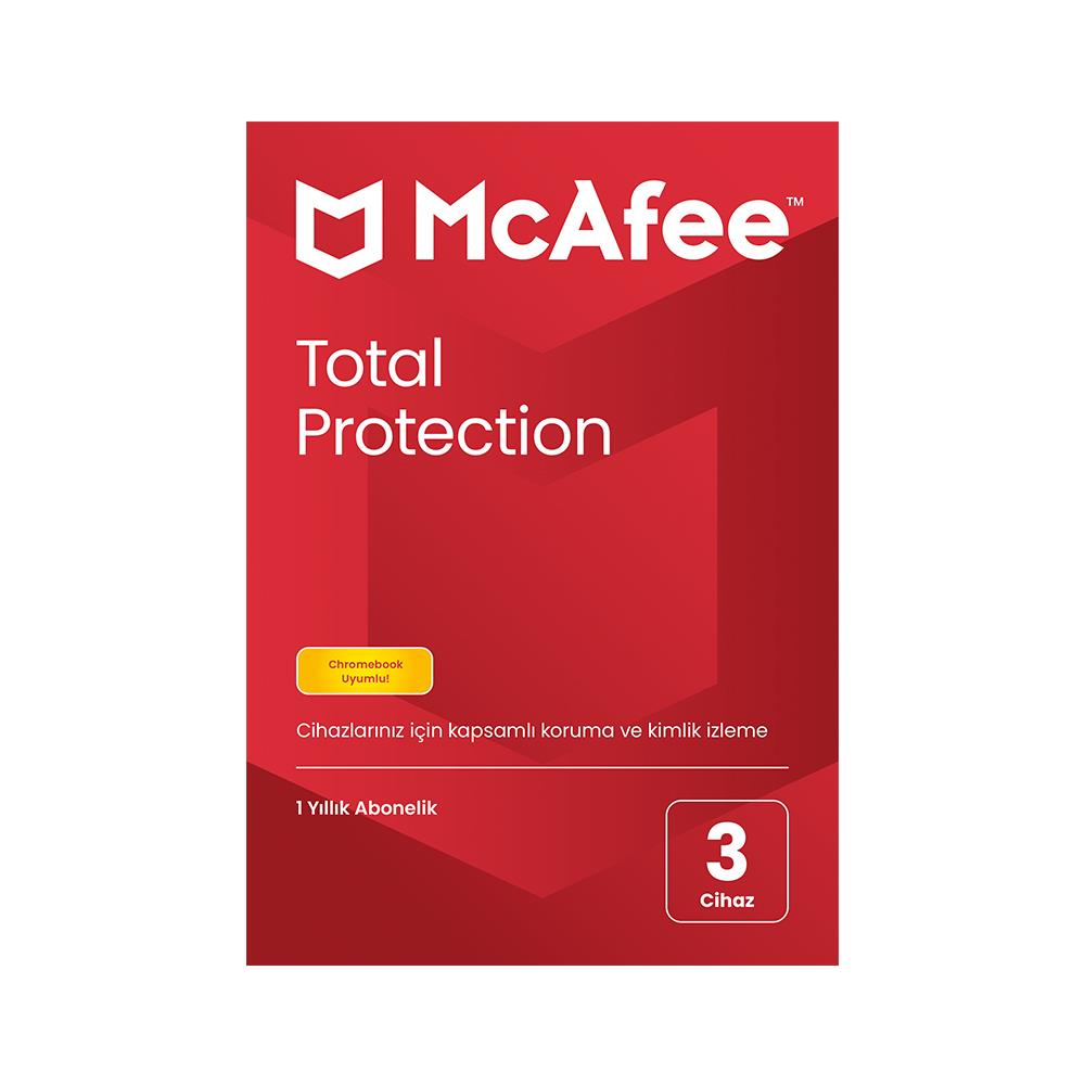 McAfee Total Protection 3 Cihaz 1 Yıl