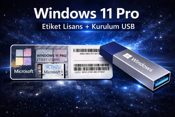 Windows 11 Pro Etiket Lisans + Kurulum USB'si