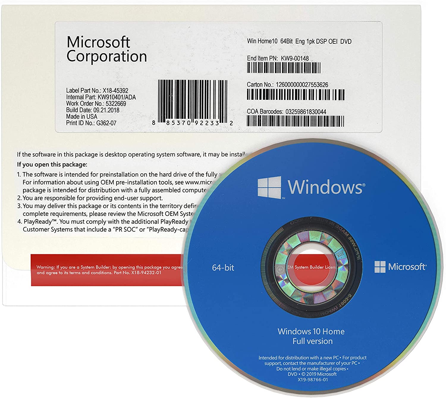 Windows 10 Home - DVD (Ön Sipariş)