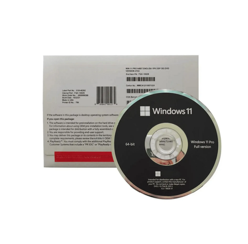 Windows 11 Professional DVD Kutu Lisans